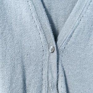 LOFT sky blue button up v-neck cardigan